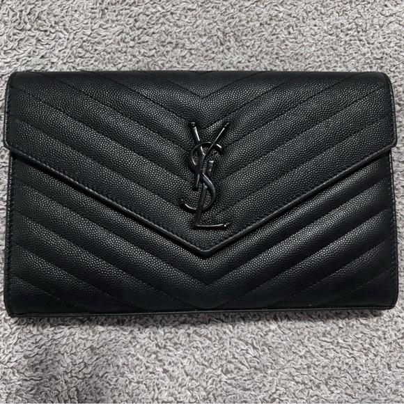 Yves Saint Laurent Handbags - YSL CLASSIC CASSANDRE CHAIN WALLET IN GRAIN DE POUDRE LEATHER